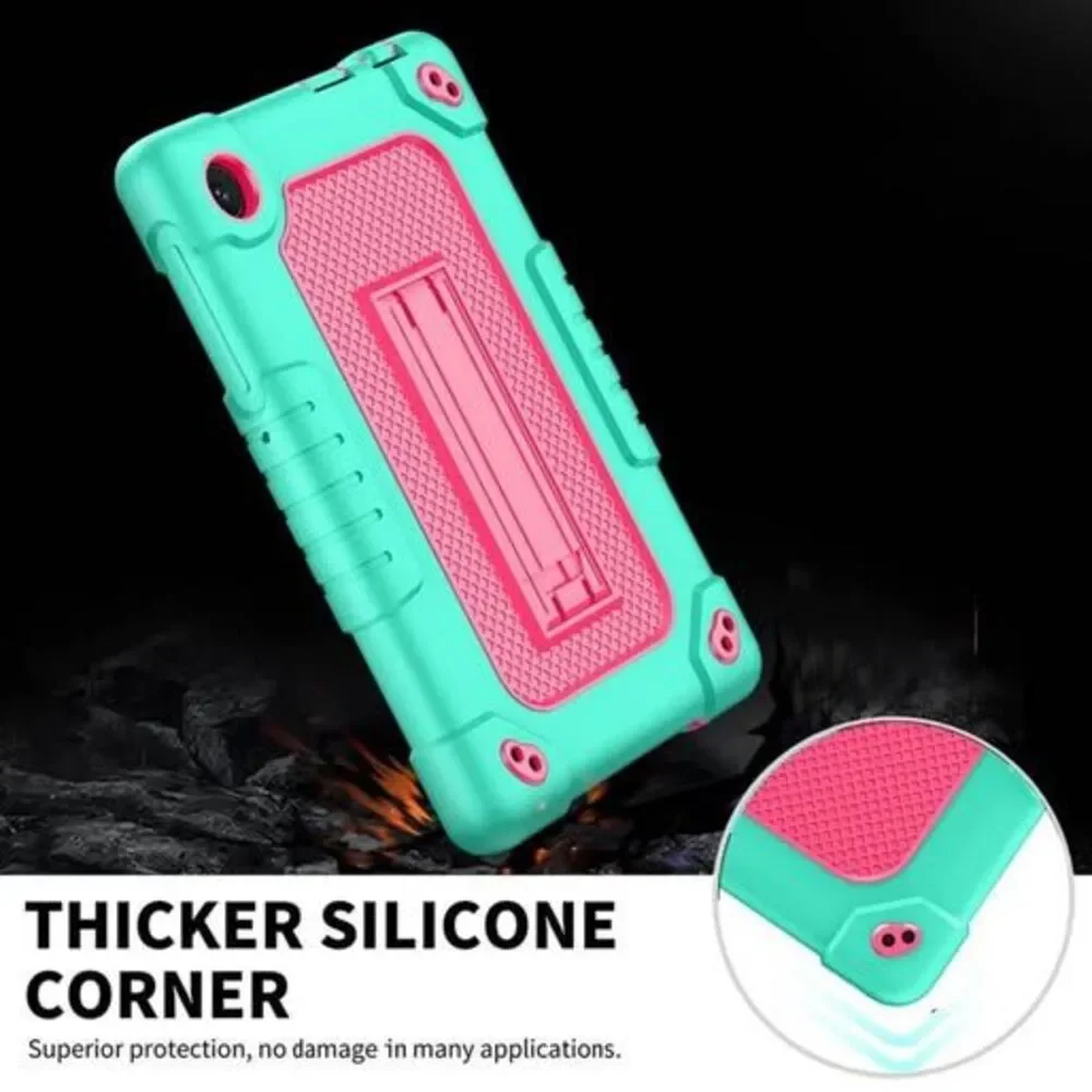 Rugged Three-Layer Tablet Case with Kickstand for TCL Tab 8 LE or TCL Tab 8 Plus